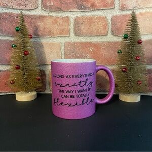Pink Glitter Coffee Mug with sarcastic saying